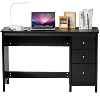 #ad Computer Desk Study Writing Desk Home Office Workstation with 3 Drawers $159.99