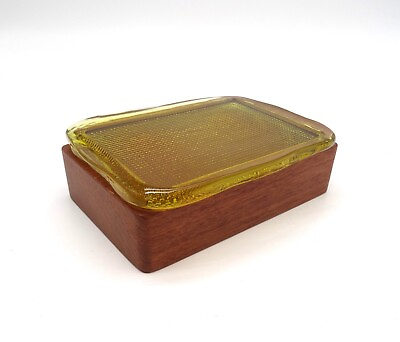 #ad RARE DANISH MODERN MID CENTURY TEAK GLASS JEWELRY BOX GÖRAN WÄRFF FOR PUKEBERG $400.00