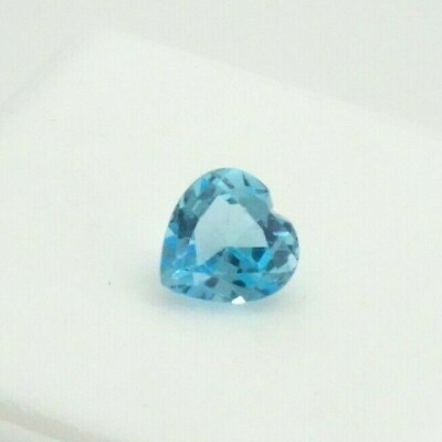 #ad 1.50ct Swiss Blue Topaz Heart 6x6mm Swiss Blue Topaz Heart Loose Gemstone $18.89