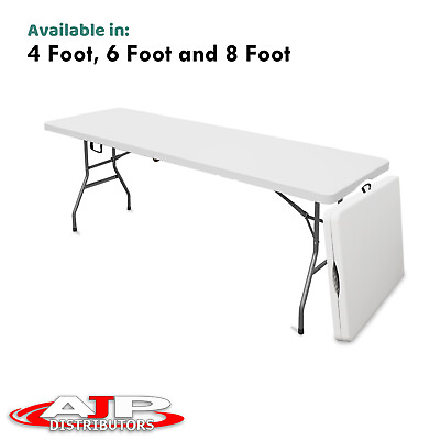 #ad 4FT 6FT 8FT Plastic Portable Folding Foldable Table Outdoor Indoor Camping Party $65.99