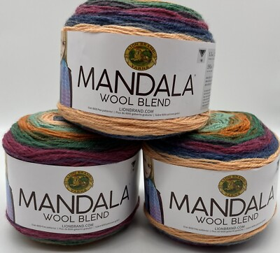 #ad Lion Brand Mandala Yarn quot;Hecatequot; 3 Skeins #417 $17.84