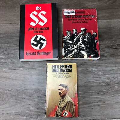 #ad 3 Book Lot Nazi Hitler First Person of Non Jews Paperback Book $27.99