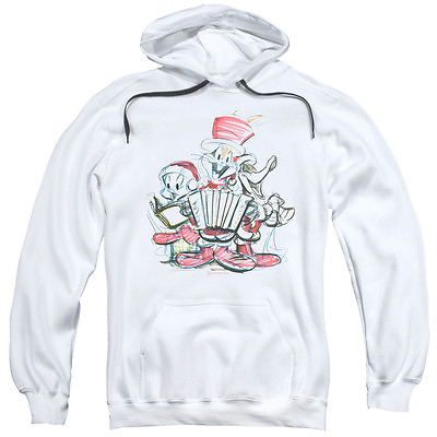 #ad LOONEY TUNES HOLIDAY SKETCH Licensed Adult Hooded and Crewneck Sweatshirt SM 3XL $55.95