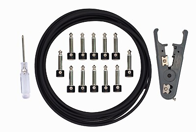 #ad Solderless Instrument Guitar Pedal Custom Cut Cable Kit 6 Pack for Pedalboard $35.98