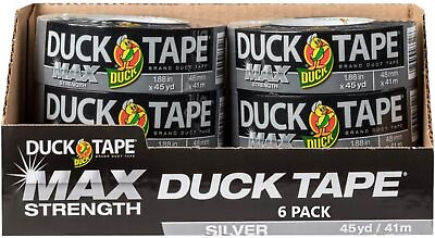 #ad Duct Tape High Utility Strength 1.88quot; x 45 Yds 6 Roll Pack Silver $43.19