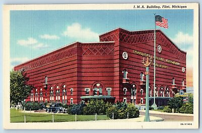 #ad c1940#x27;s Industrial Mutual Association Building Flint Michigan Vintage Postcard $9.95
