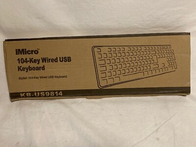 #ad iMicro KB US9814 104 Key Wired USB English Keyboard Black NEW $19.75