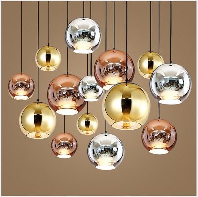 #ad Glass Mirror Ball Ceiling Pendant Light Modern Lamp Chandelier 7 Sizes $59.99