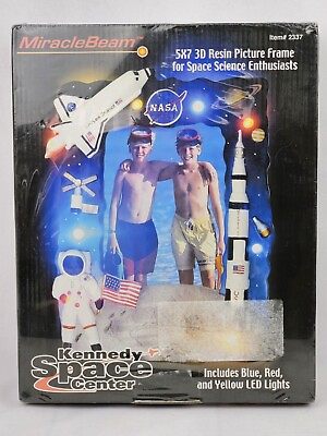 #ad MiracleBeam Kennedy Space Center Lighted 5x7 Picture Frame 3D Resin NEW Unopened $95.00