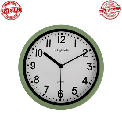 #ad NEW 8.78quot; Basic Indoor Analog Round Modern Wall Clock Sage FAST SHIPPING $6.95