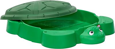 #ad Solid one piece bottom Little Tikes Turtle Sandbox With Cover for Kids outdoor $76.53