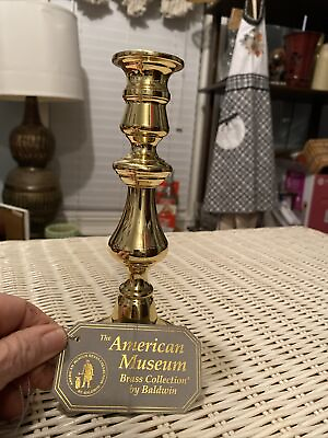 #ad Vintage Antique Classic Mid Century Baldwin Brass Candlestick $43.50