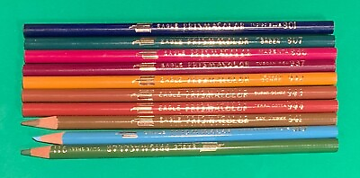 #ad Vintage Eagle Prismacolor Pencils USA 7 UNSHARPENED 10 Different Colors $24.95