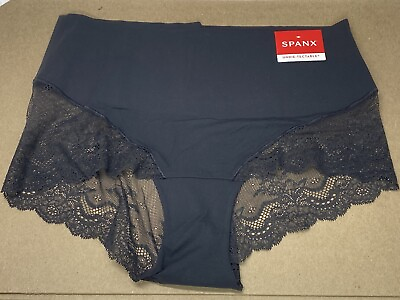 #ad Spanx Undie Tectable Lace Hi Hipster Panty SP0515 Black Size XL X Large $21.99