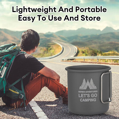 #ad 300ML Cup With Foldable Handle Camping Coffee Cup Lightweight Coffee Pot Cup US $12.17