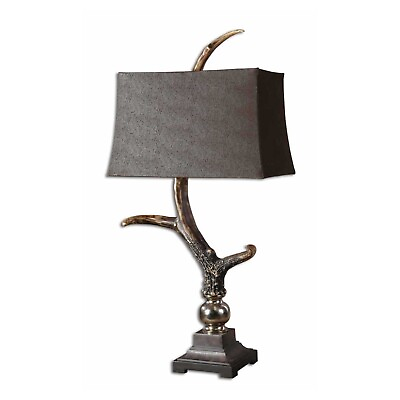 #ad Luxe Masculine RUSTIC ANTLER TABLE LAMP Accent Eco Friendly Ranch Lodge $433.40
