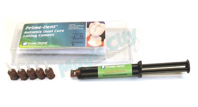 #ad Prime Dent Dual Cure Automix Dental Luting Cement 1 Syringe Kit A2 Natural Shade $22.90