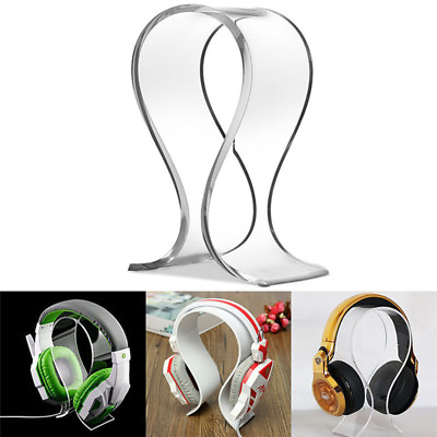 #ad Acrylic Earphone Headset Desk Display Stand Hanger Holder For Headphone .$z C $8.88