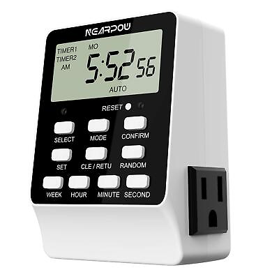 #ad Outlet Timer Dual Digital Light Timer with 2 Independently controlled Outlet... $20.54