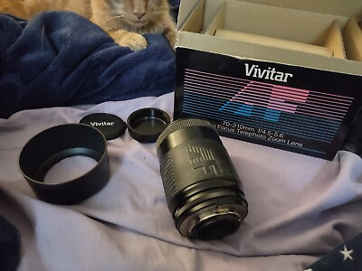 #ad Vivitar 70 210mm F 4.5 5.6 Nikon F Mount Auto Focus Macro With Box Vintage 1994 $19.00