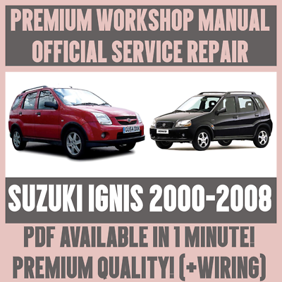#ad WORKSHOP MANUAL SERVICE amp; REPAIR GUIDE for SUZUKI IGNIS 2000 2008 WIRING GBP 7.33