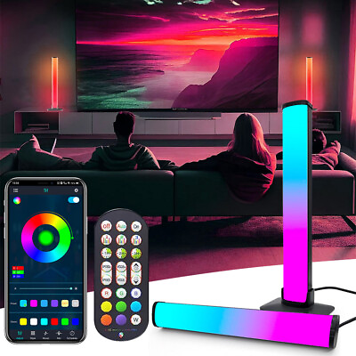 #ad 2Pack Smart Music Sync LED Light Bars RGB Color Changing Ambient Lighting $27.69