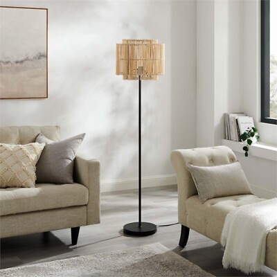 #ad Modway Nourish 1 Light Modern Bamboo Metal Floor Lamp in Natural $97.13