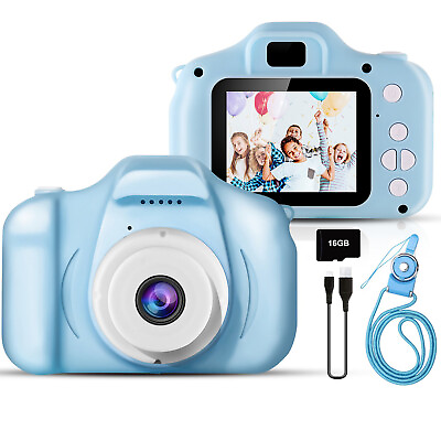 #ad 1080P 12MP Kids Digital Camera 2.0inch LCD HD Mini Video Camera with 16G TF Card $21.14