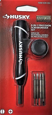 #ad New Husky 8 in 1 Precision Phillips #000 #00 #0 #1 Slotted Screwdriver Set 7501 $15.88