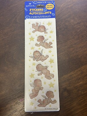 #ad ONE NEW Pack 3 Sheets Hallmark BABY Angels Scrapbook Stickers $5.00