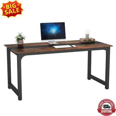 #ad Modern Rectangular Computer Table Office Desk Writing Workstation Home Office US $209.99