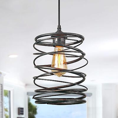 #ad Pendant Lighting for for Kitchen Island，Rustic Farmhouse Brown Rust Cage Hang... $75.79