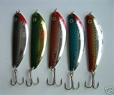 #ad 5 NEW Assorted Spoon Metal Fishing Lure Bait Lot 3.75quot; $12.00