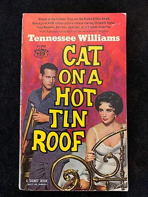 #ad 1st printing Cat On A Hot Tin Roof 1958 PB Very good $15.00