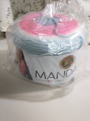 #ad Mandala Yarn by Lion Brands Color Unicorn Blue Pink 590 yards New Old Stock $8.00