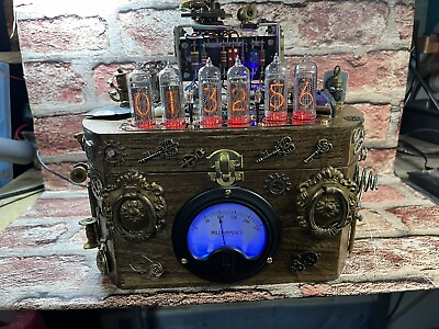 #ad Nixie Clock IN 14 Retro Steampunk. The Case Is One Of Debbie’s Creations Unique $299.44
