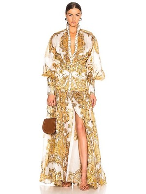 #ad ZIMMERMANN Zippy Billow Dress designer size 1 maxi dress Belted $2200.00