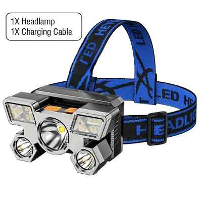 #ad USB Rechargeable LED Headlamp Headlight Flashlight Waterproof Fast Free Shipping $9.89