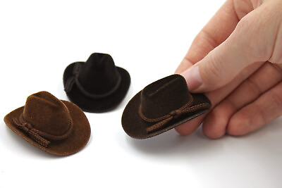 #ad 1:12 Scale Miniature Brown or Black Cowboy or Cowgirl Old West Doll House Hat $11.21