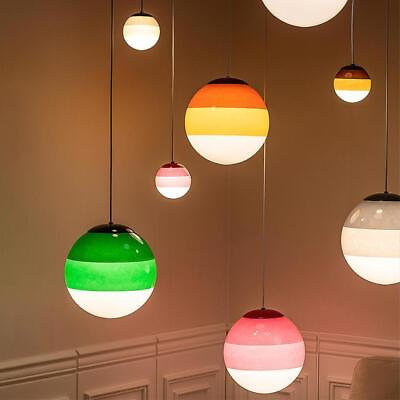 #ad Nordic Glass Colorful Hanging Lamp Pendant Lights for Kitchen Island Room Hang $87.06