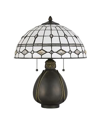 #ad Cal Lighting BO 2942TB Tiffany Mica Two Light Table Lamp from Tiffany Collect... $290.87