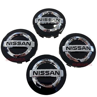 #ad #ad Set of 4 Black Nissan Wheel Center Cap 54mm for Altima Maxima Murano Versa Leaf $14.90