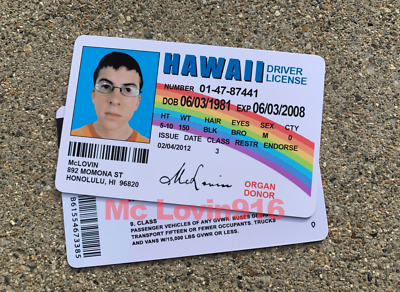 #ad 🌈🤓 McLovin ID CARD Movie Superbad Mc Lovin Ultra High Definition PRINT 🌈🤓 $5.99