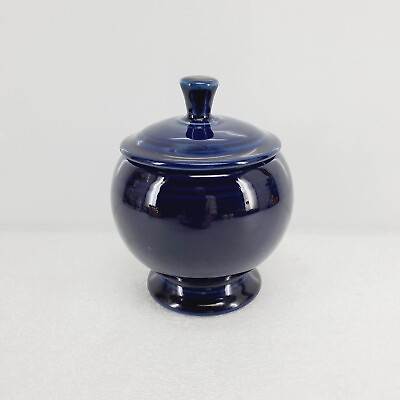 #ad INDIVIDUAL COVERED SUGAR BOWL cobalt blue hlc FIESTA WARE NEW $49.99