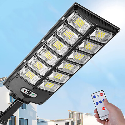 #ad Commercial 1000000LM LED Outdoor Dusk to Dawn Solar Street Light Road Area Lamp $37.99