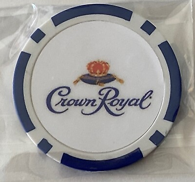 #ad Crown Royal Magnetic Clay Poker Chip Golf Ball Marker $8.95