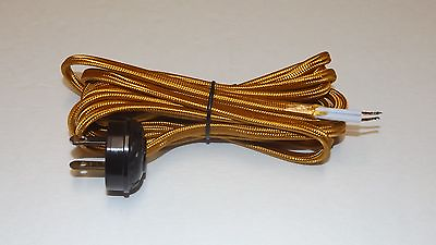 #ad #ad 10 F00T GOLD RAYON LAMP CORD SET WITH ANTIQUE STYLE ACORN PLUG NEW 46862JB $45.69