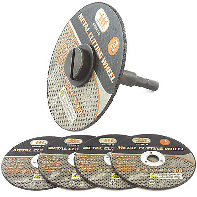 #ad 5 Piece 3quot; Metal Cutting Wheels With 1 4quot; Mandrel Cut Off Disc Rotary Tool $12.90