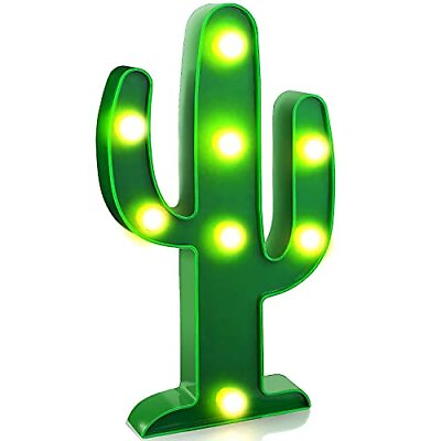 #ad LED Night Light LED Cactus Light Table Lamp Light for Kids#x27; Room Bedroom Green $16.60