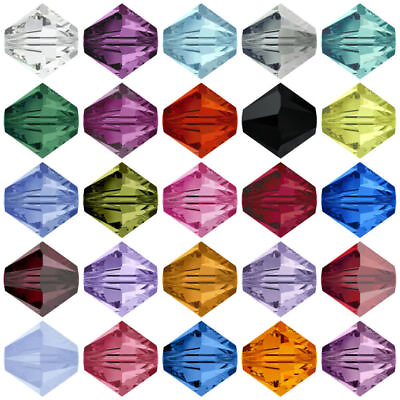 #ad 300pcs Exquisite 4mm Bicone Loose crystal beads for Jewelry Making Accessories $2.69
